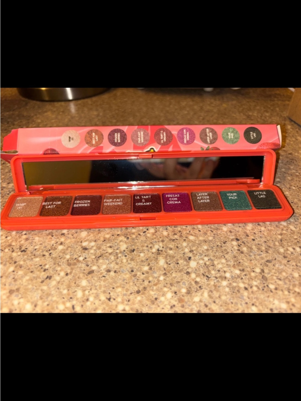 Red Eyeshadow Palette with Mirror - Women Makeup